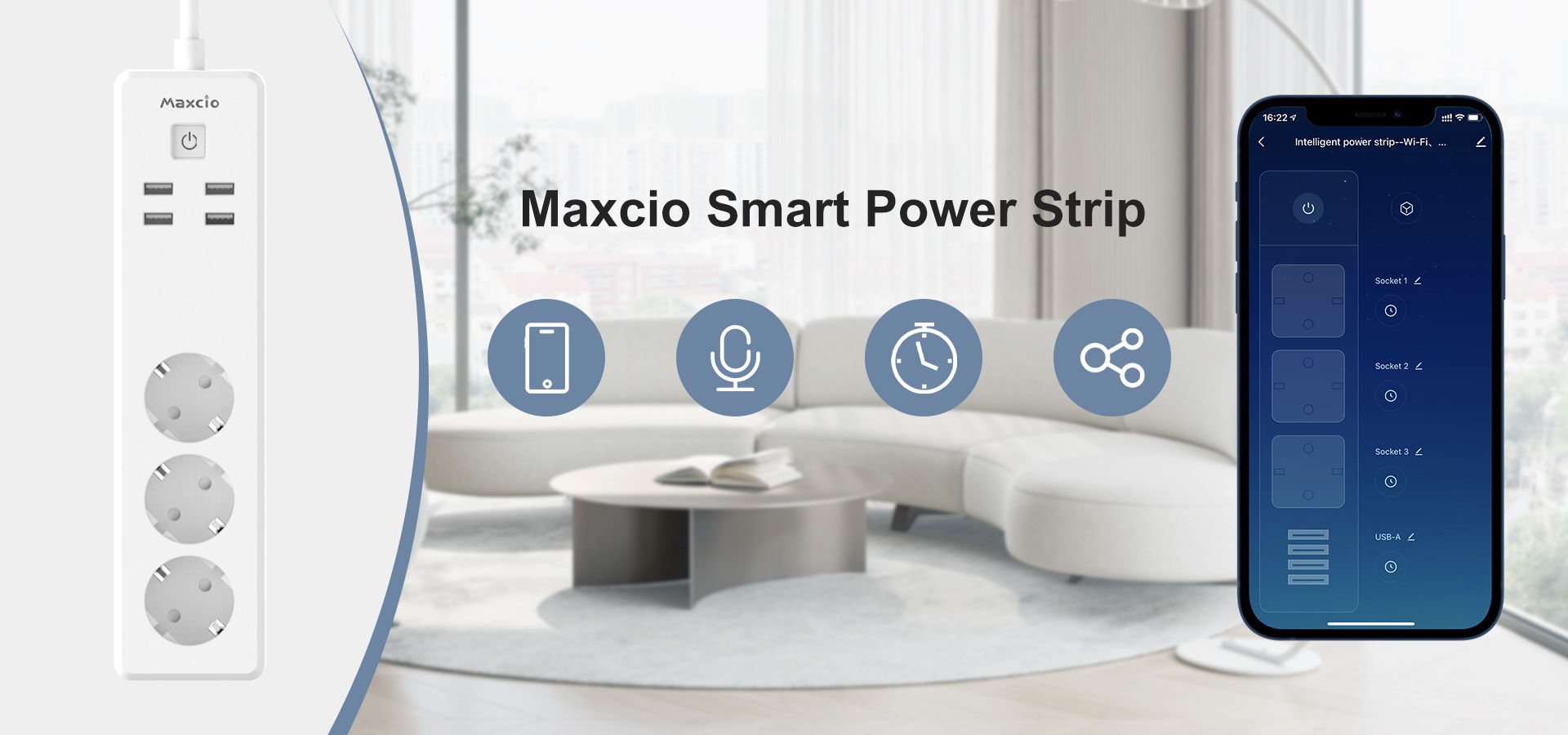 Maxcio wifi smart online socket