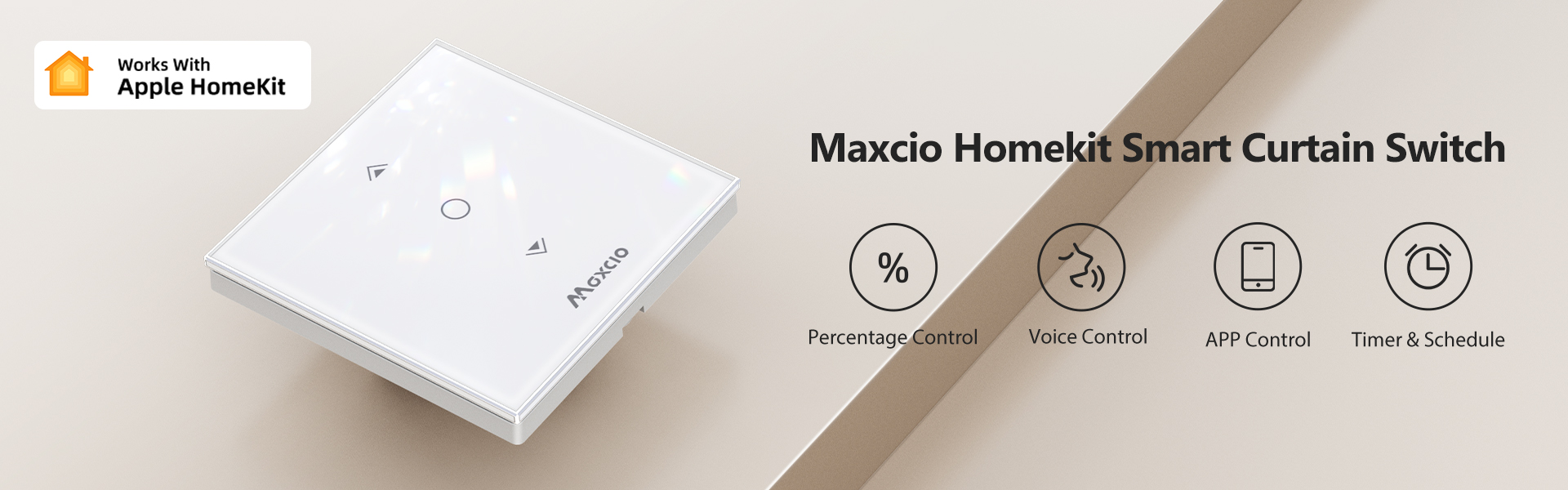 Interruptor de Persianas WiFi, Maxcio Interruptor de Cortina Inteligente  Compatible con Apple Homekit Siri, Alexa Echo, Google Home, Control de  Porcentaje, 1 Pieza : : Bricolaje y herramientas